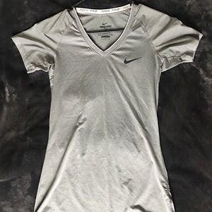 Nike Pro dri-fit fitted athletic v neck
